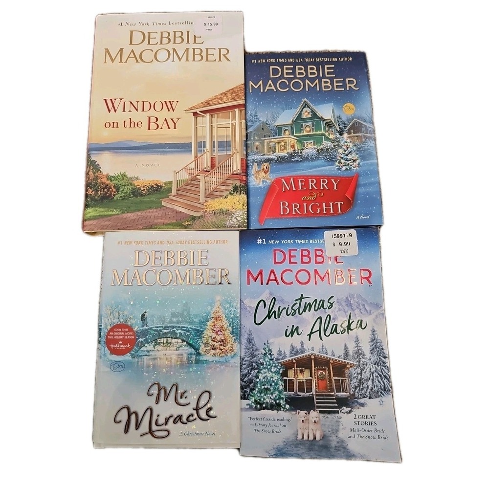 Lot of 4 book Debbie Macomber Xmas Wimdow On The Bay 3 Hardcover,  1 Paperback